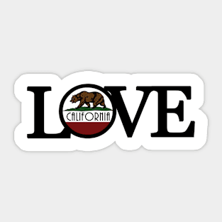 LOVE California (long text) Black Sticker